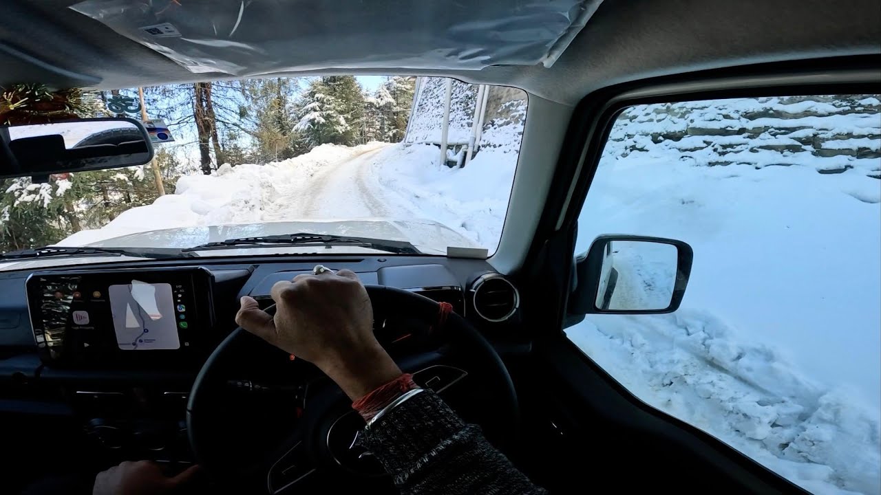 Part 5 of Snowfall Drive in Shimla. Maruti Suzuki Jimny in Hills. Best car for the Hilly Terrains ?