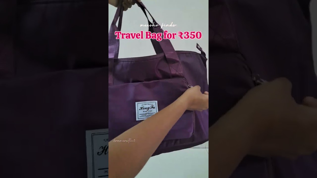 Link in Description| Foldable Travel Bag from Meesho for ₹350 #meeshocreatorsclub #travelbag #bags