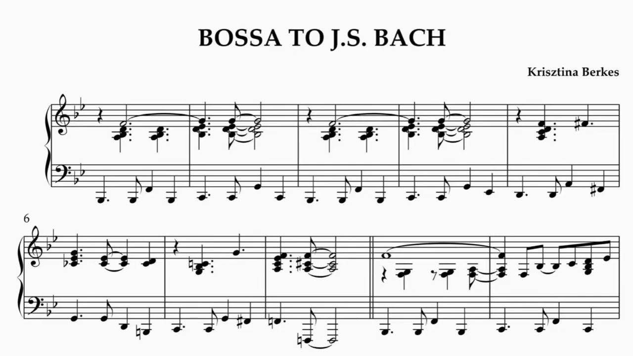 Bossa Nova Piano | Bossa to J.S. Bach | Link to Sheet Music in the Description