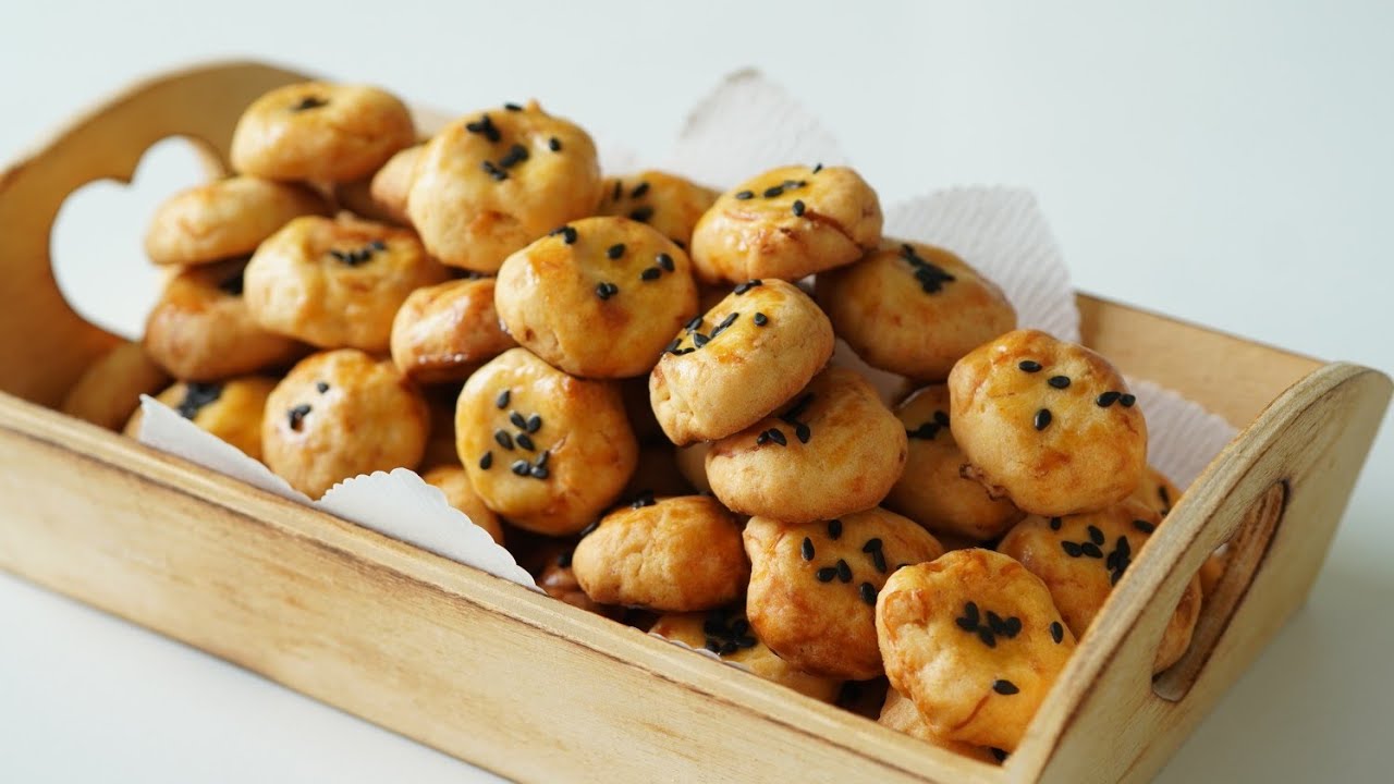 Хрустящее печенье с куриной нитью ❤️ (Crunchy Chicken Floss Cookies)