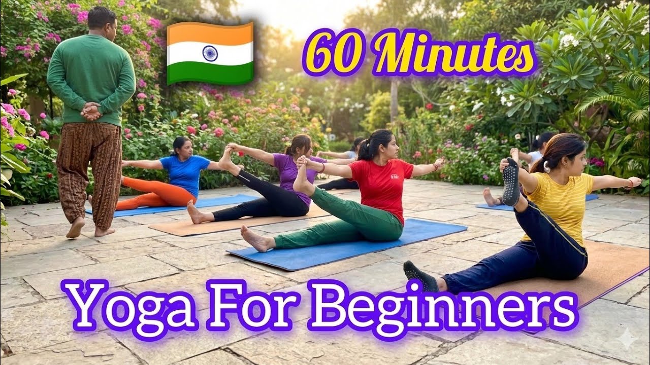 45 Minutes Morning Yoga For Beginners #yogaforbeginners #yogasouvik 