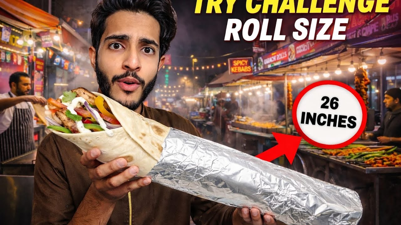 I TRIED FAMOUS ROLL IN KORANGI 4 @hamzburnie