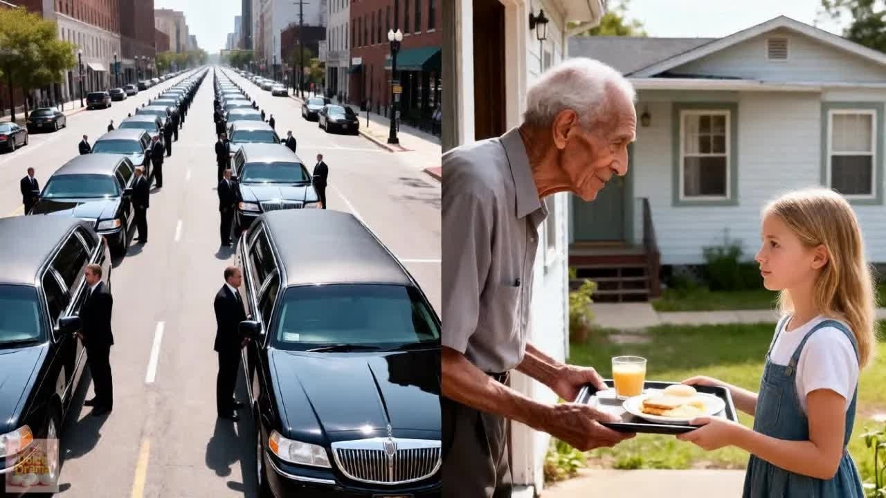 Ragazza portava la colazione all'uomo anziano ogni giorno — un giorno arrivarono 50 limousine e