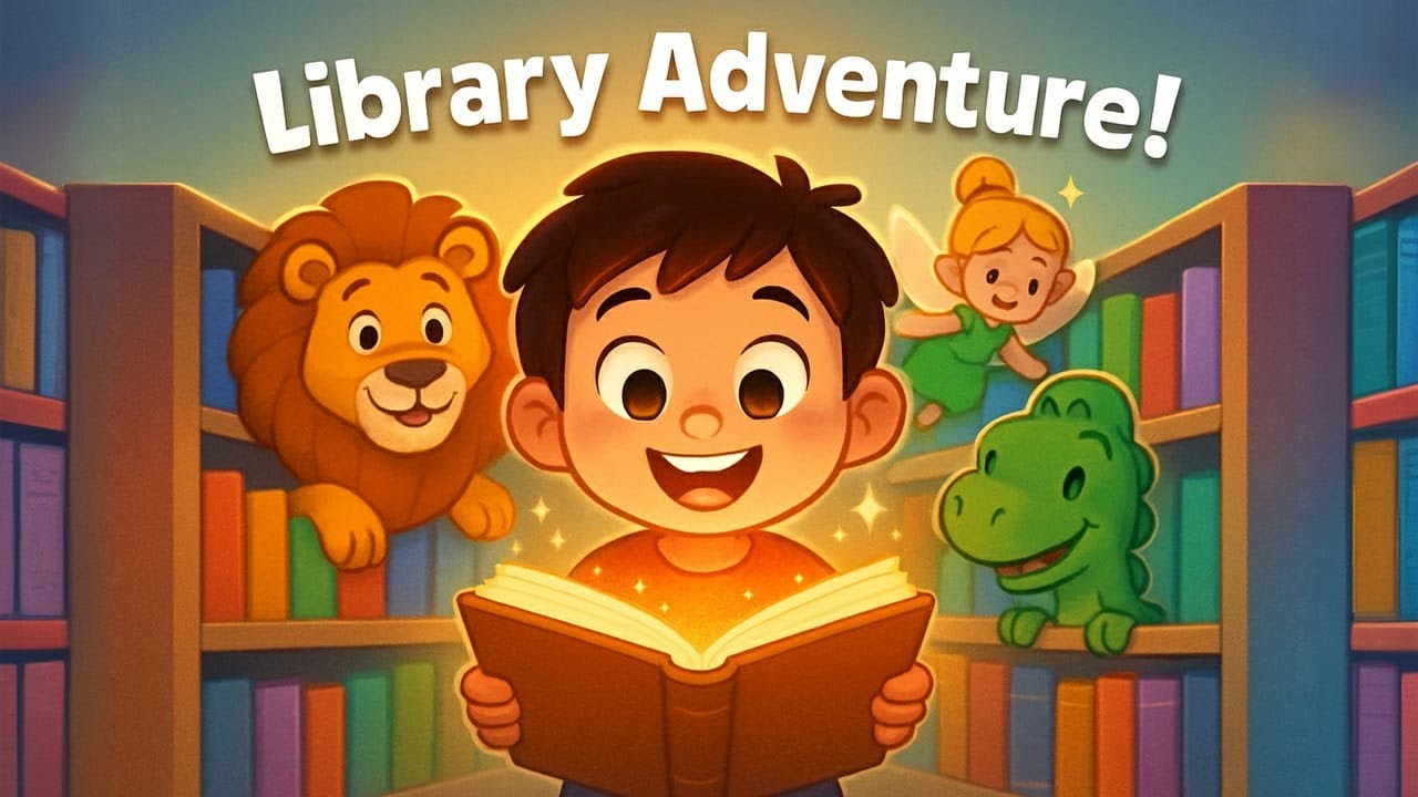 Let's Go to the Library! 📚✨ Kids Reading Song
