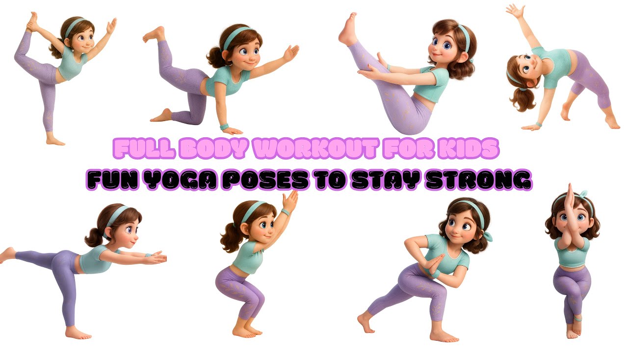 Fun With YoGa - Full Body Workout for Kids | Fun Yoga Poses to Stay Strong