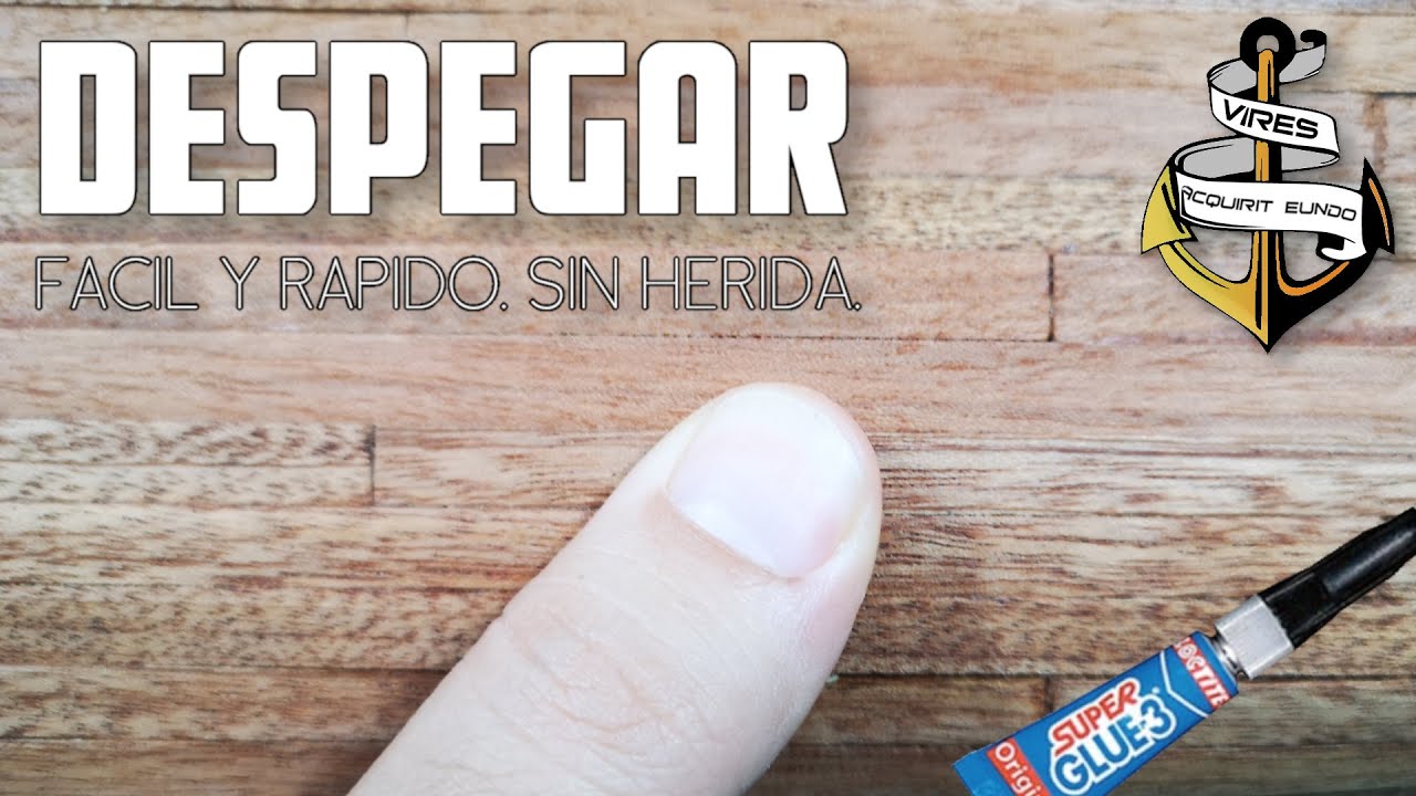 Como despegar dedo pegado con Cianoacrilato