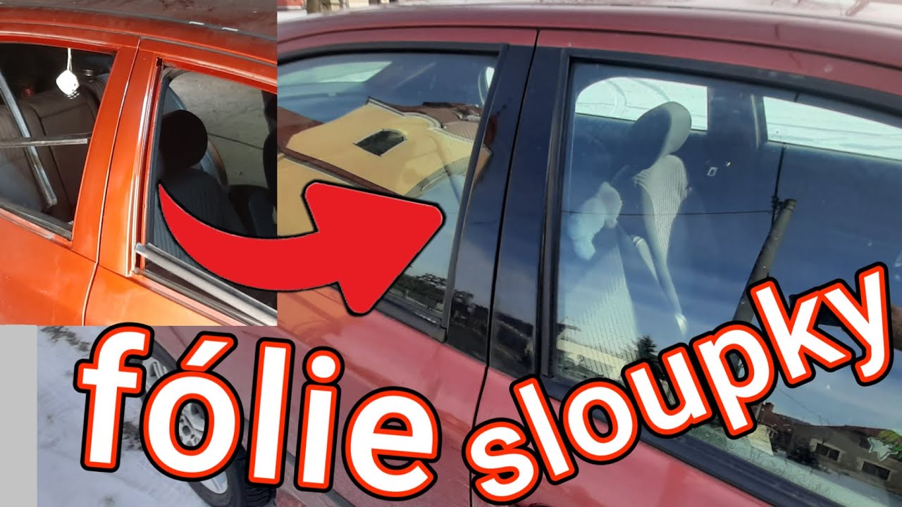 Lepení fólie na B sloupky/černé sloupky