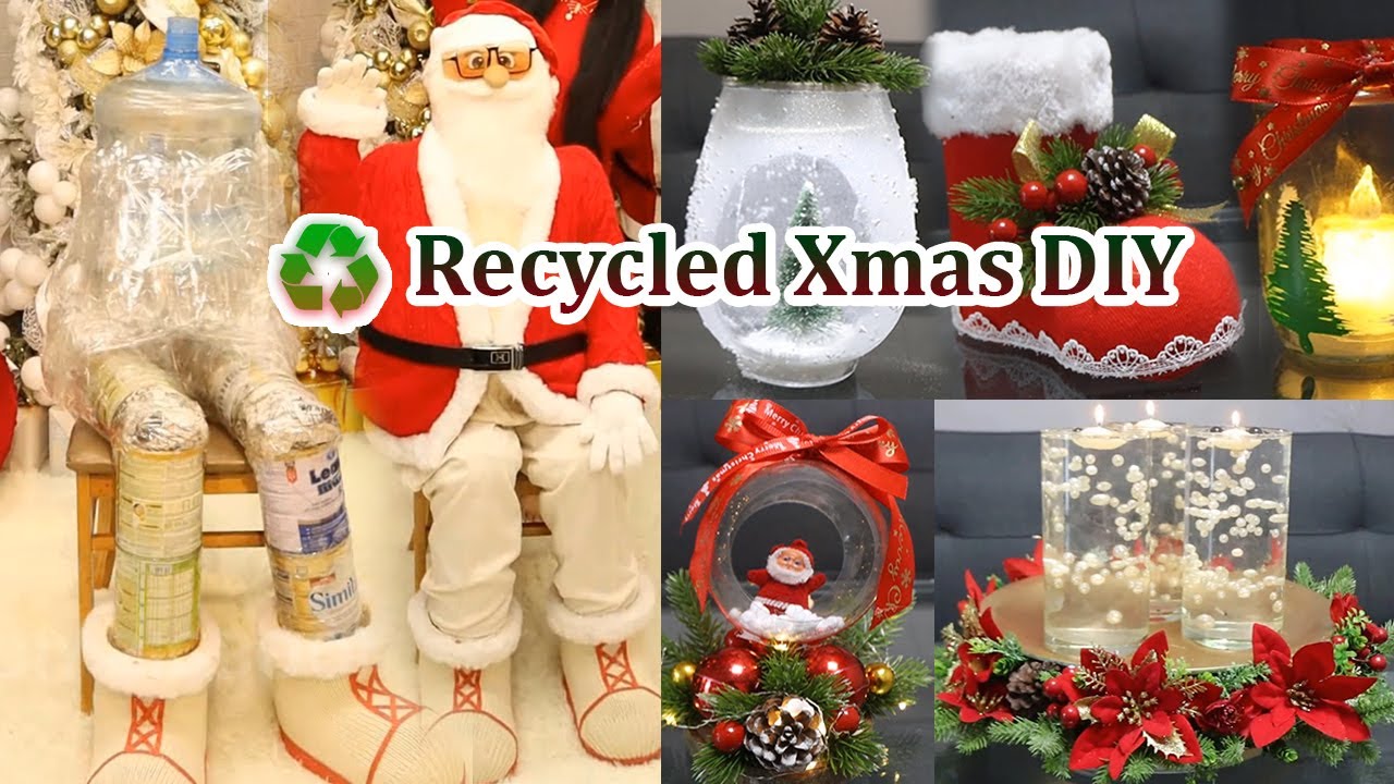 DIY recycled Christmas decorations | 10 Easy holiday crafts