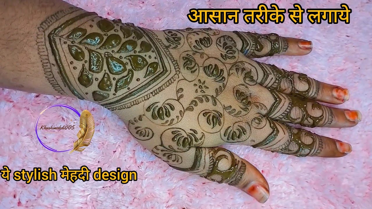 Easy and fast back hand design #viralvideo #mehandi #mehndi 