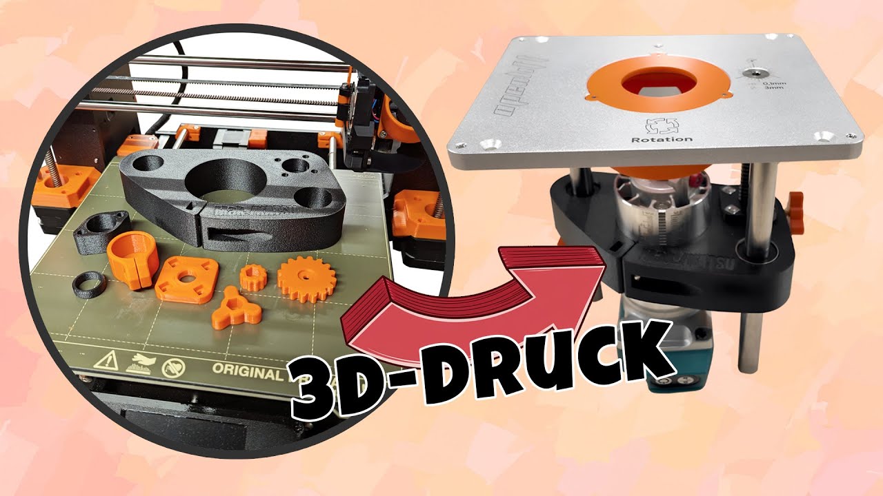 Fräslift selber drucken. Anleitung OpenLift 3D-Druck.