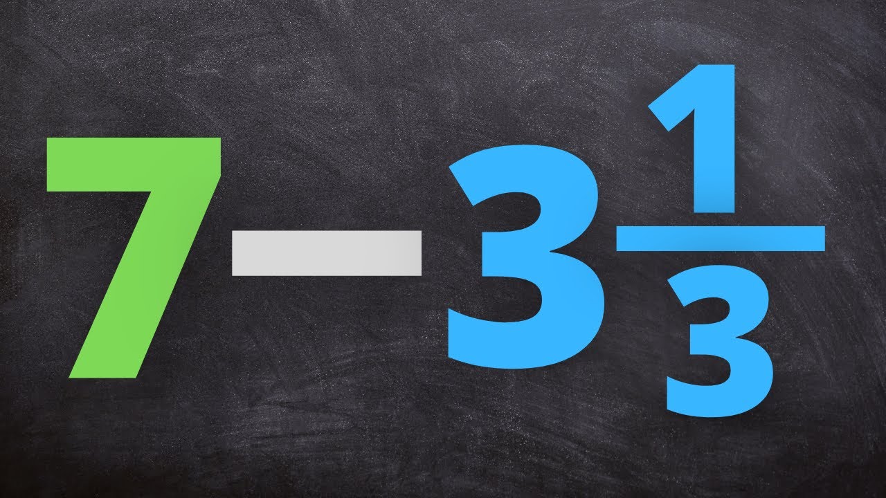 How to Subtract a Mixed Number from a Whole Number