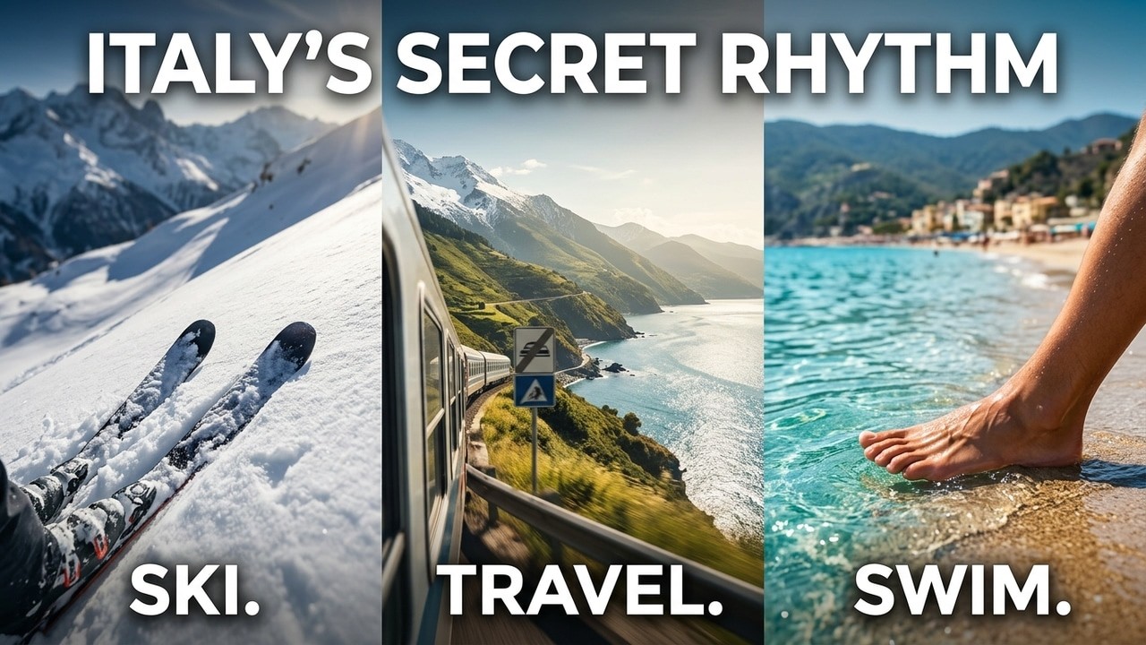 The Only Place in Italy Where You Ski in the Morning & Swim at Noon