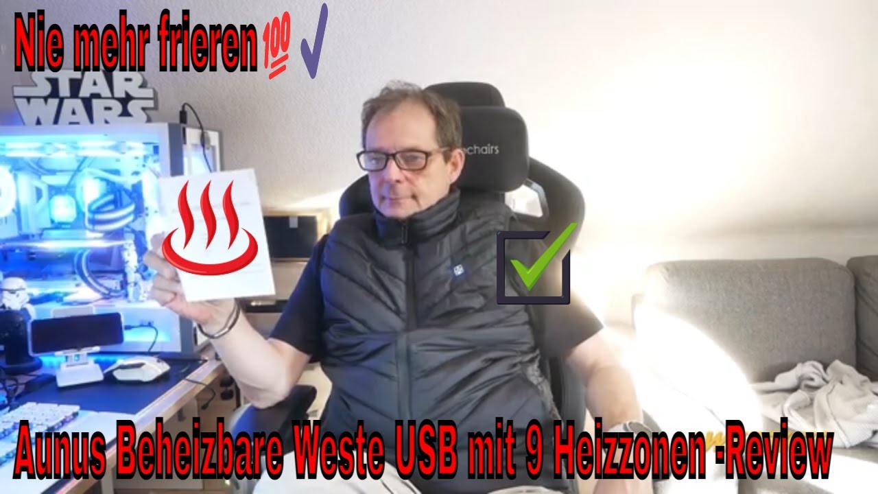 Nie mehr frieren Aunus Beheizbare Weste USB mit 9 Heizzonen -Review