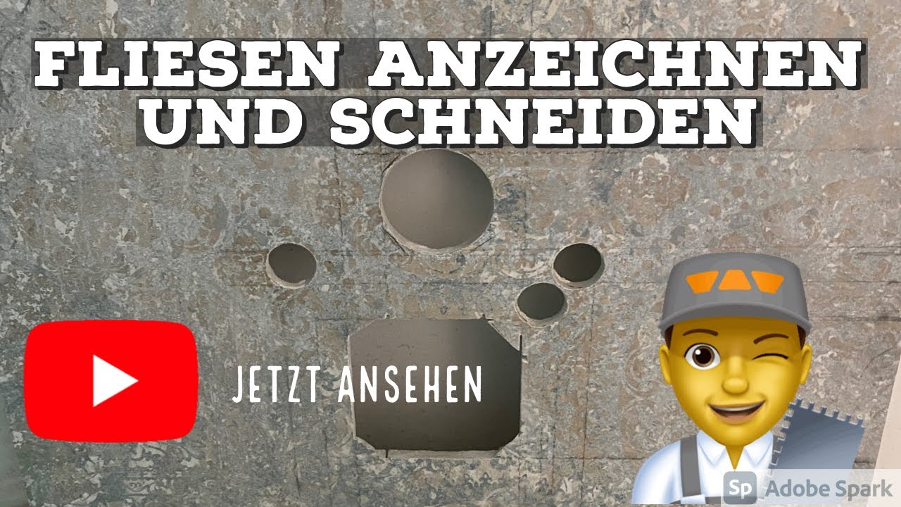Fliesen anzeichnen und ausschneiden