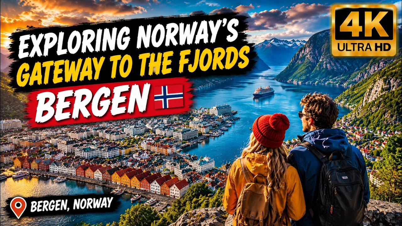 Bergen City Walk: Exploring Norway's Stunning Coastal Gem 4K UHD