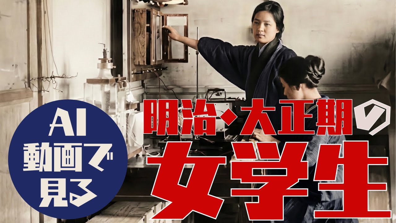明治時代・大正時代の女学生のリアルな姿をAIで再現