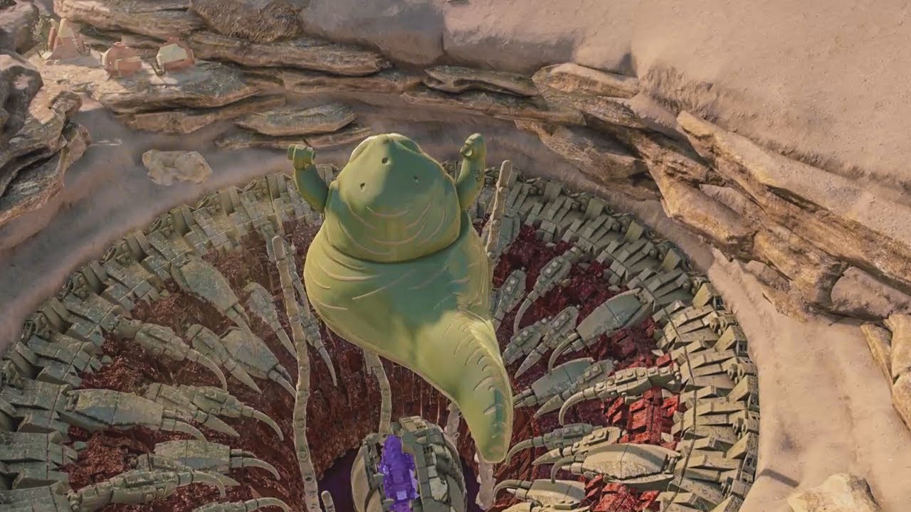 What happens if Jabba the Hutt jumps into the Sarlacc Pit? - LEGO Star Wars: The Skywalker Saga