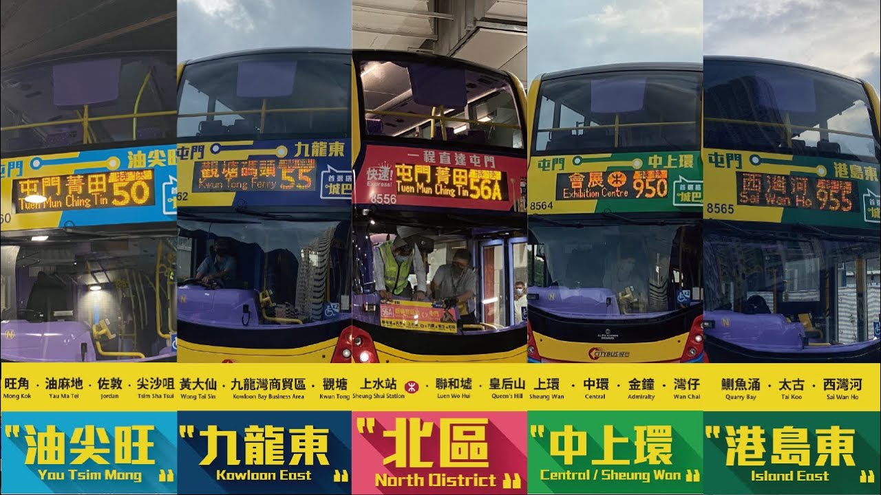 【#首選搭城巴…?】CTB 城巴50/55/56A/950/955線 往屯門(菁田及和田) To Tuen Mun (Ching Tin & Wo Tin)
