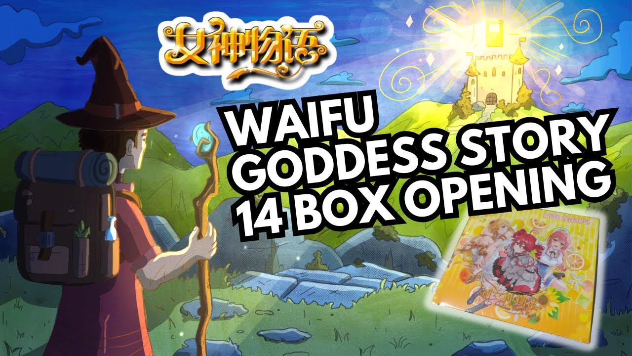 Opening a box of Goddess Story 14 Waifu cards