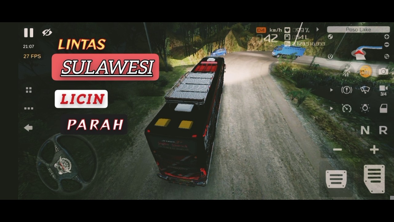 Bus BimaSatya || jalur Sulawesi Poso licin parah#bussidindonesia 