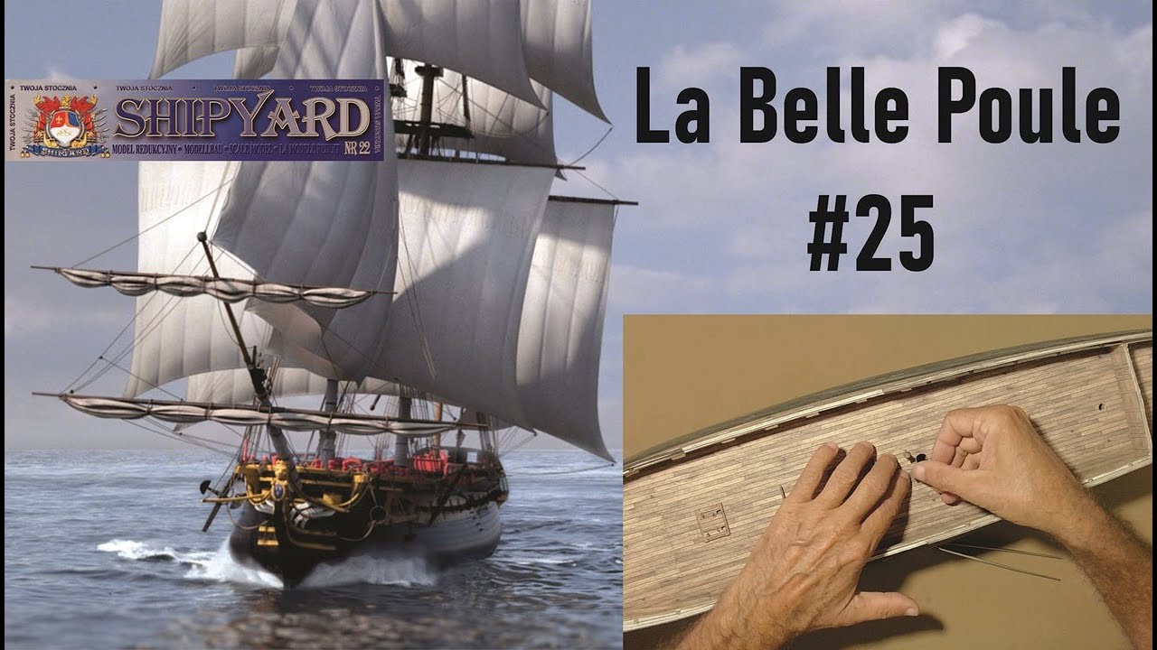 Modelismo naval de papel - La Belle Poule #25 - Decorando la cubierta