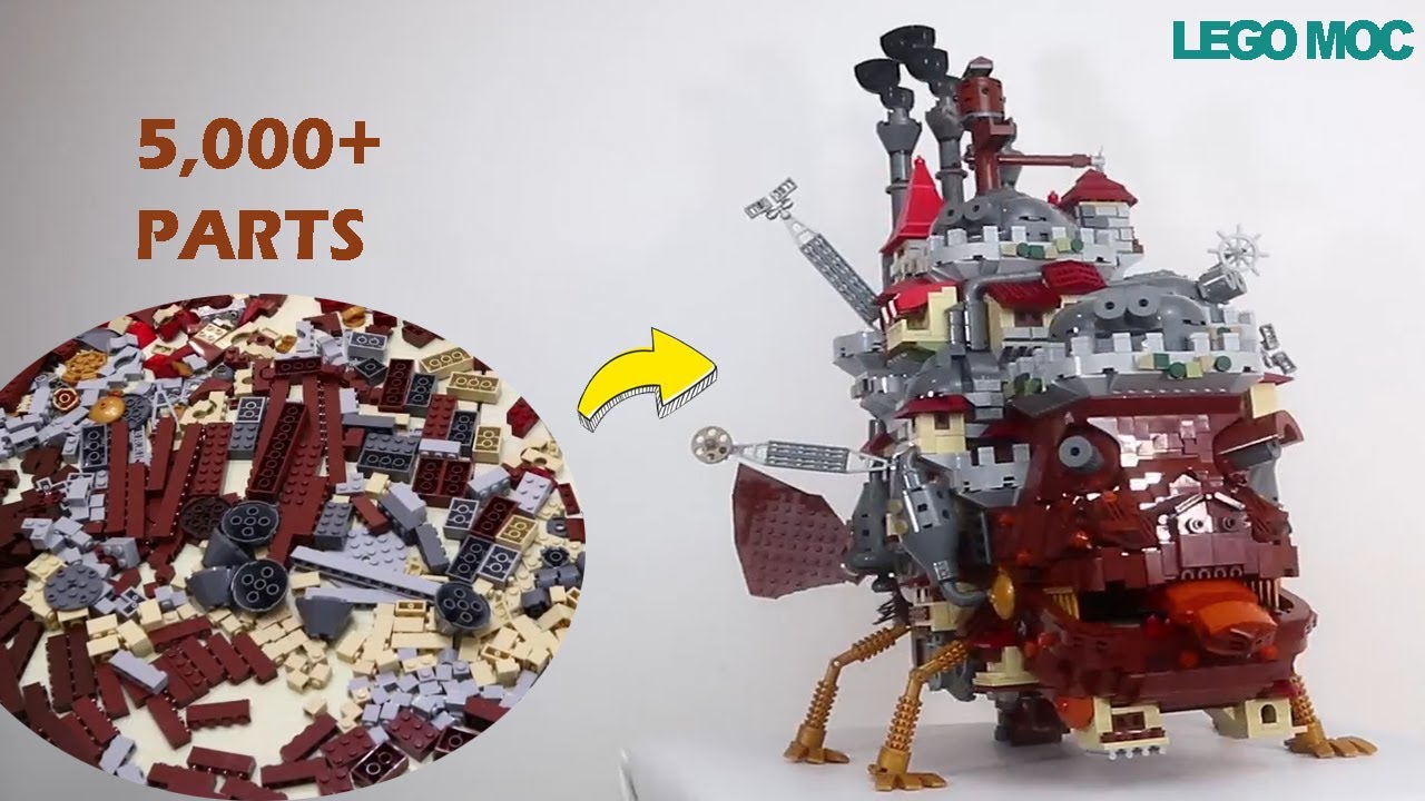 WOW! Wonderful LEGO MOC:90% similarity Howl's Moving Castle-LDD design+5044 blocks+2 months working