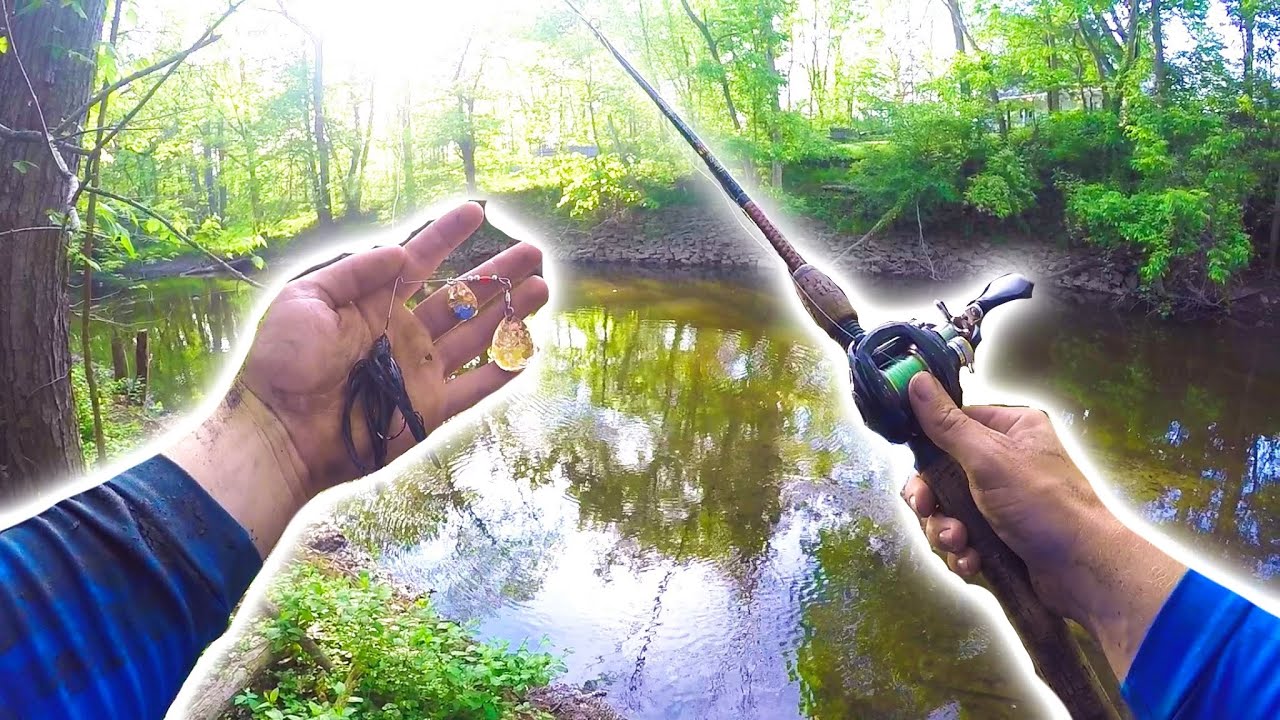 SMALL Creek Fishing AGGRESSIVE River Pike!