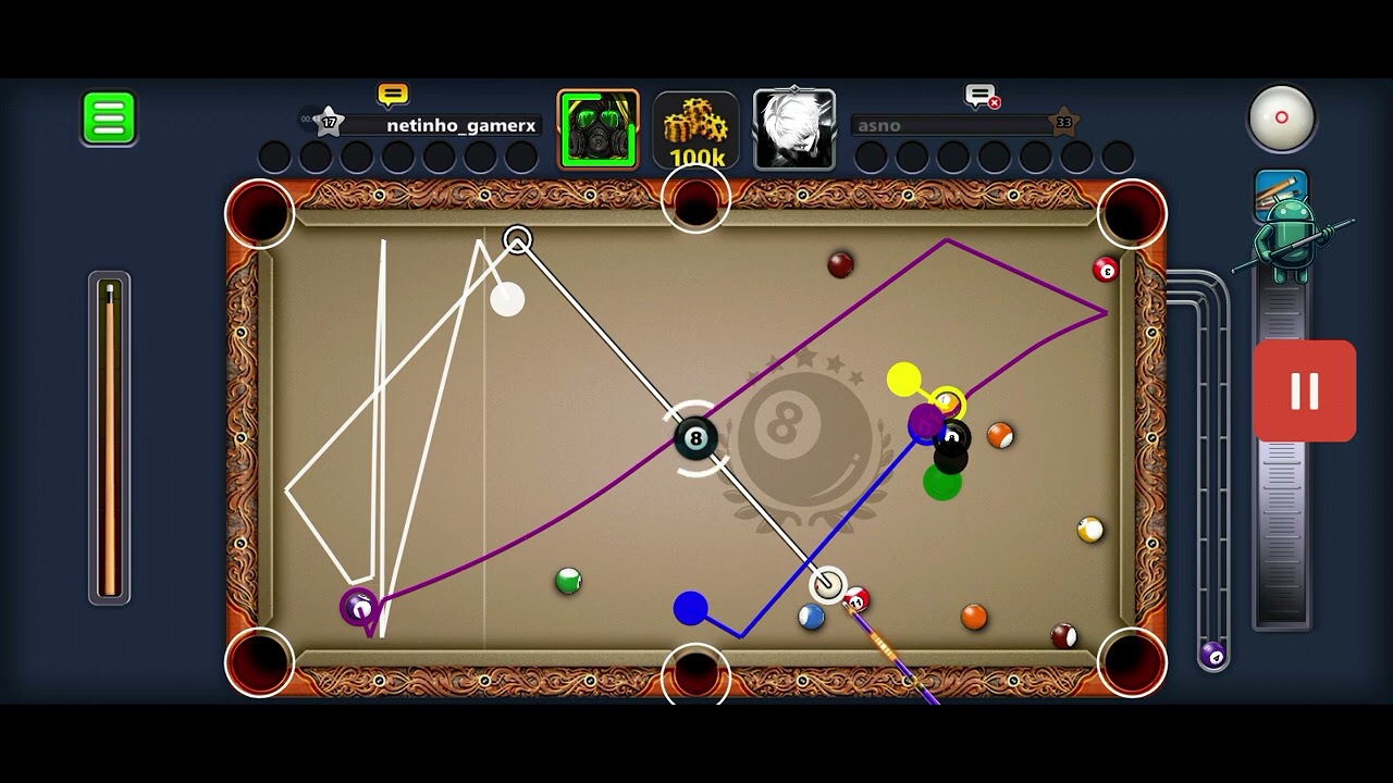 MOD MENU 8 BALL POOL HACK TABELA LINHA INFINITA