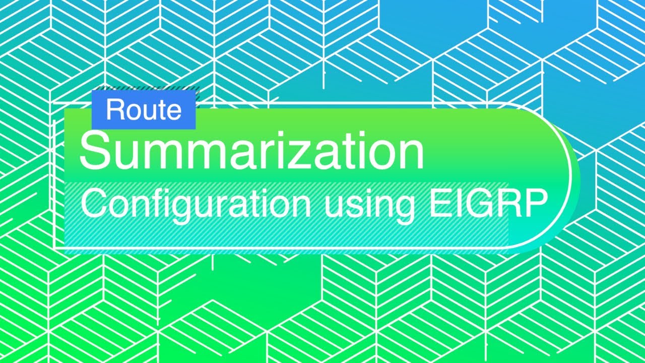 Route Summarization Config using EIGRP