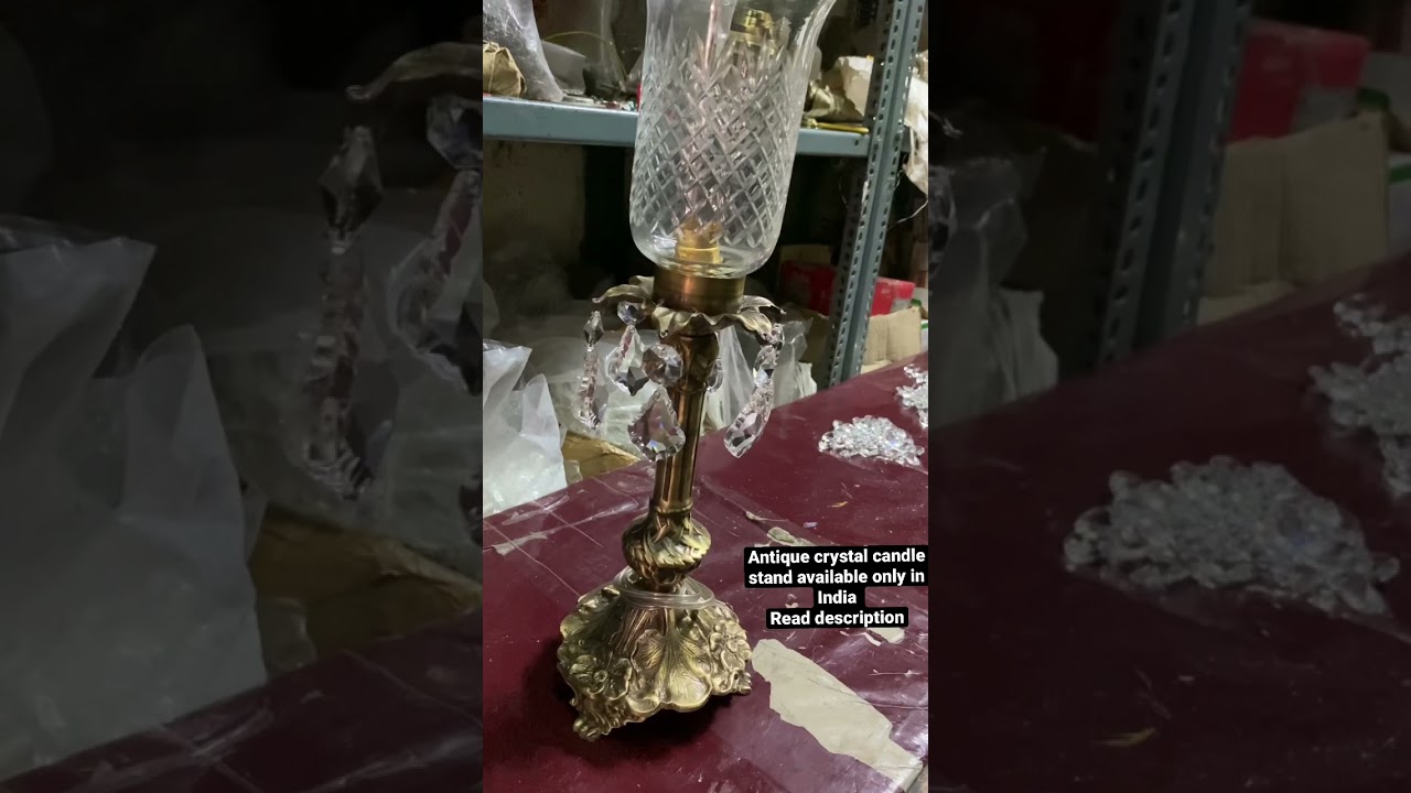Antique crystal candle stand unique look 🔮⚡️✨