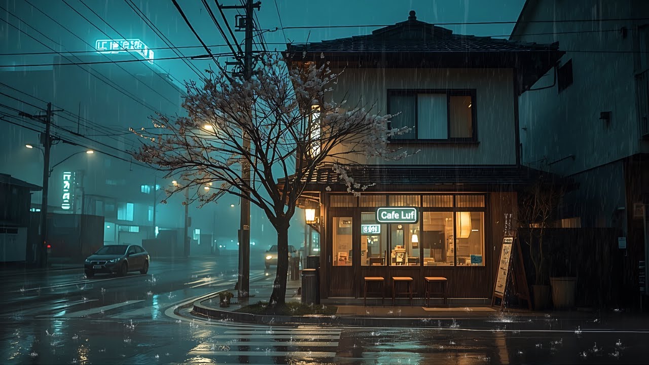 Cozy Rain Lofi Music 🌧️ Calm Midnight Ambience for Focus & Sleep