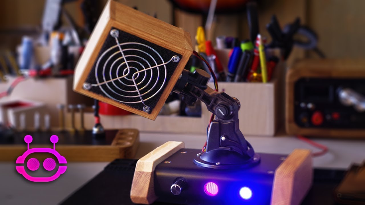 DIY High Power Fume Extractor with an articulating arm and a personality
