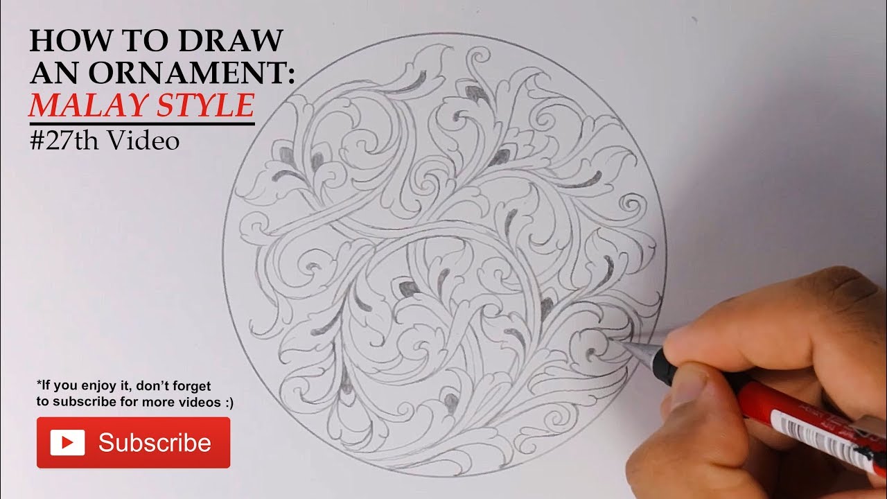 HOW TO DRAW AN ORNAMENT : MALAY STYLE #27th Video