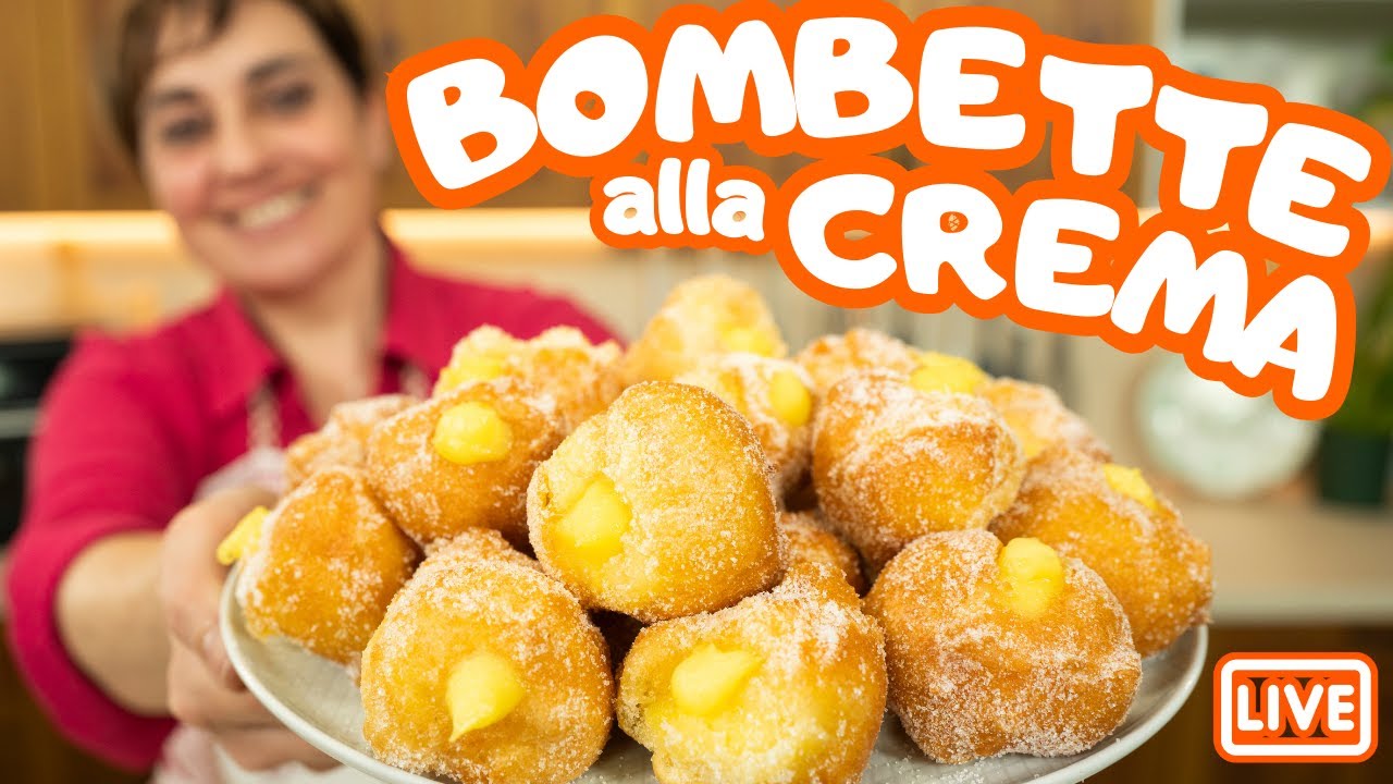 BOMBETTE ALLA CREMA - Ricetta in Diretta Fatto in Casa da Benedetta