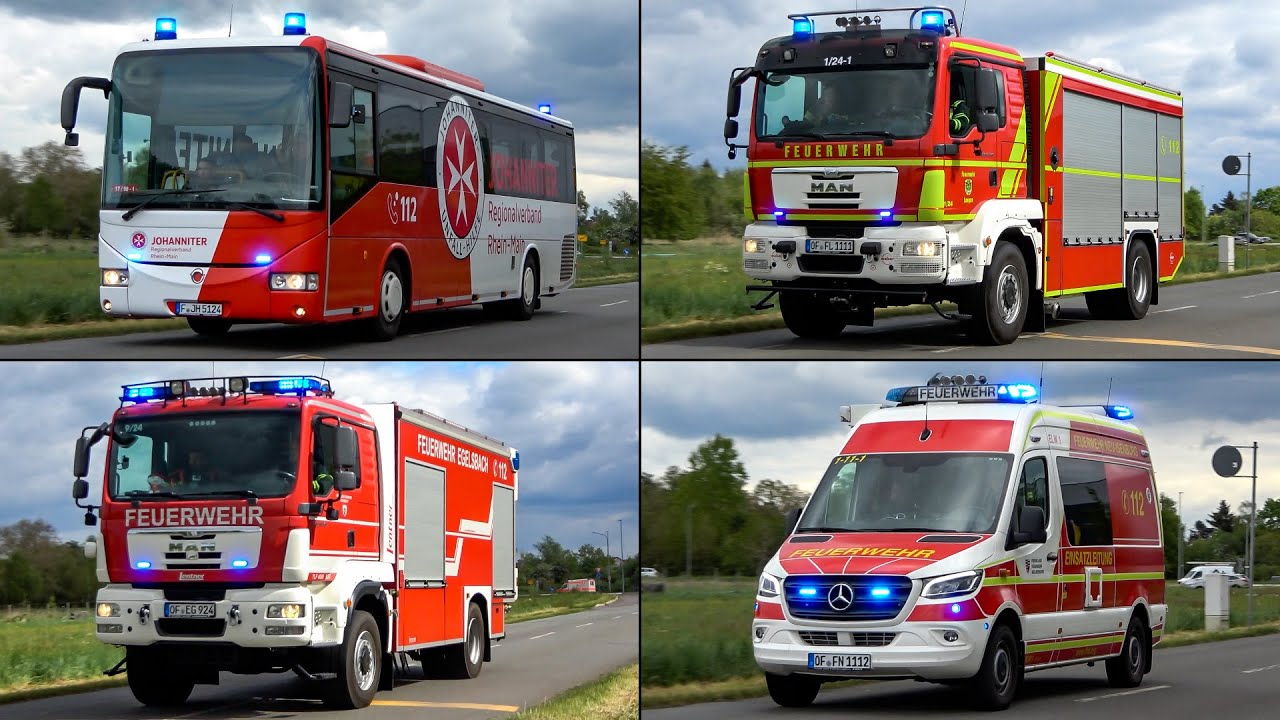 [FLUGZEUGABSTURZ: ManV-Alarm!] - Viele Einsatzfahrten von FEUERWEHR, Rettung & Polizei zur GROẞÜBUNG
