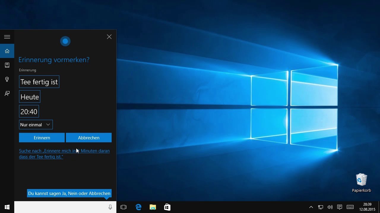 Termine per Sprachsteuerung verwalten | Auszug aus: Windows 10 – Der verständliche Videolernkurs