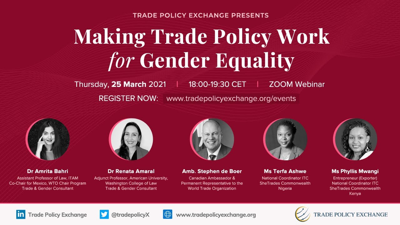 Making Trade Policy Work For Gender Equality (25 March 2021)