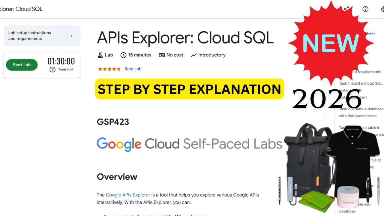 [NEW 2026] APIs Explorer: Cloud SQL | Google Arcade Program | #GSP423