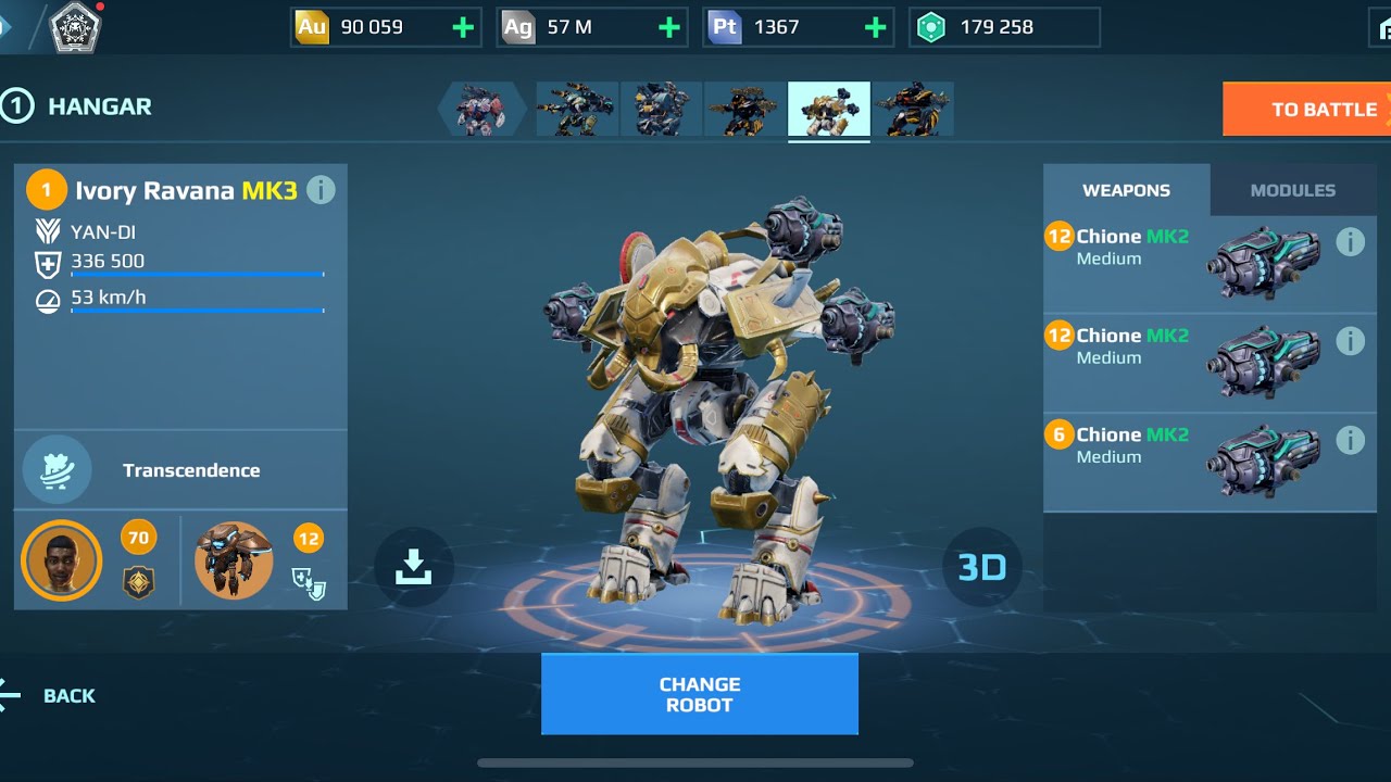 Ravana Chione New freeze Weapon | War Robots Gameplay