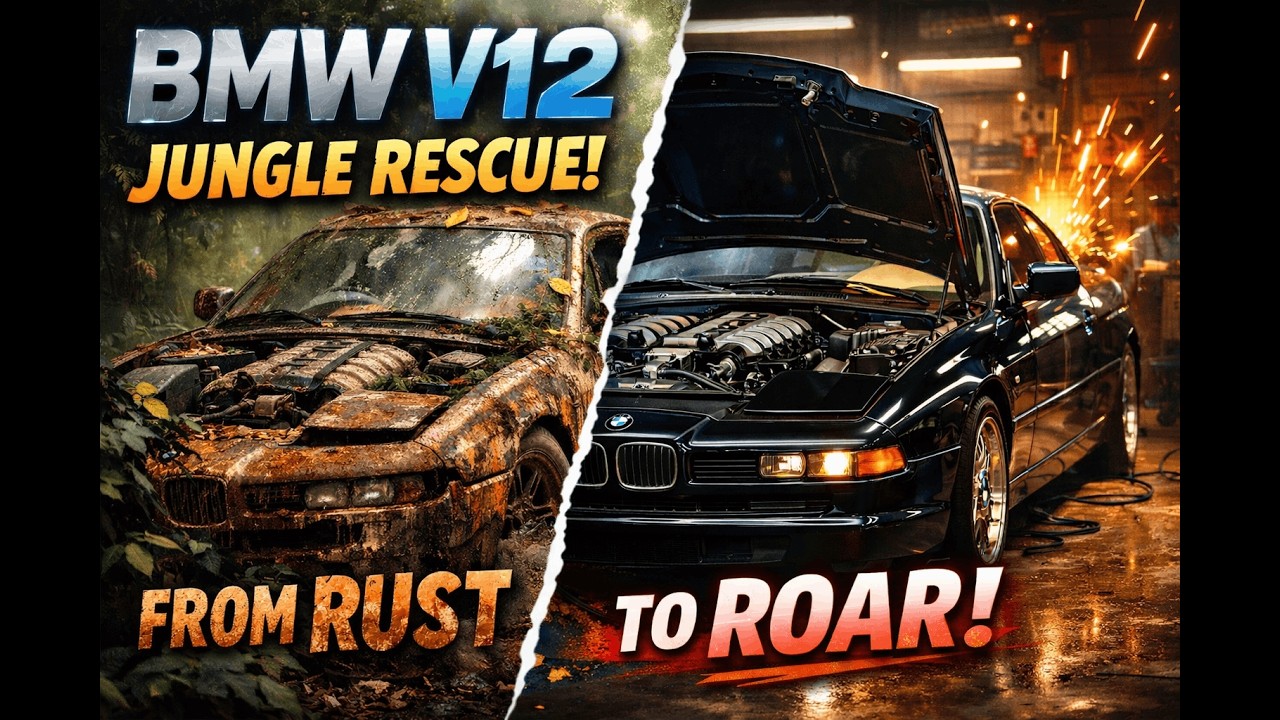 BMW V12 Jungle Rescue: From Rust to Roar in 2 Minutes