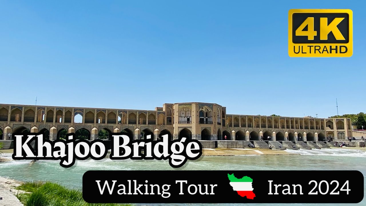 IRAN 2024 | Isfahan Walking tour 4k | Khajoo Bridge | پل خواجو