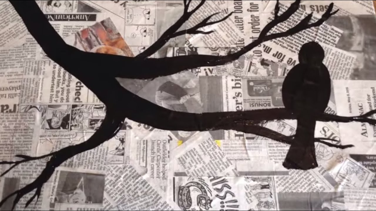 The Crafting Coach: learn how to make newspaper silhouette wall art