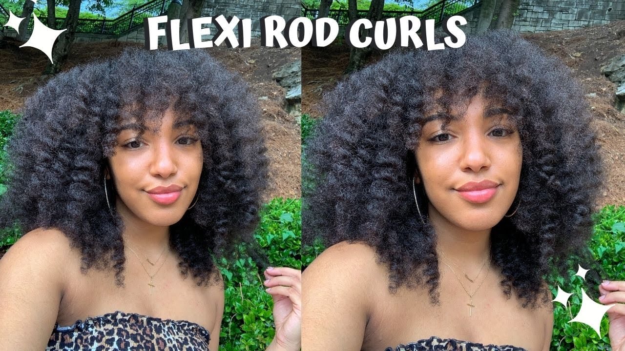 heatless wand curls 💖| flexi rod set with curly clip-ins | ft. Melanj Hair