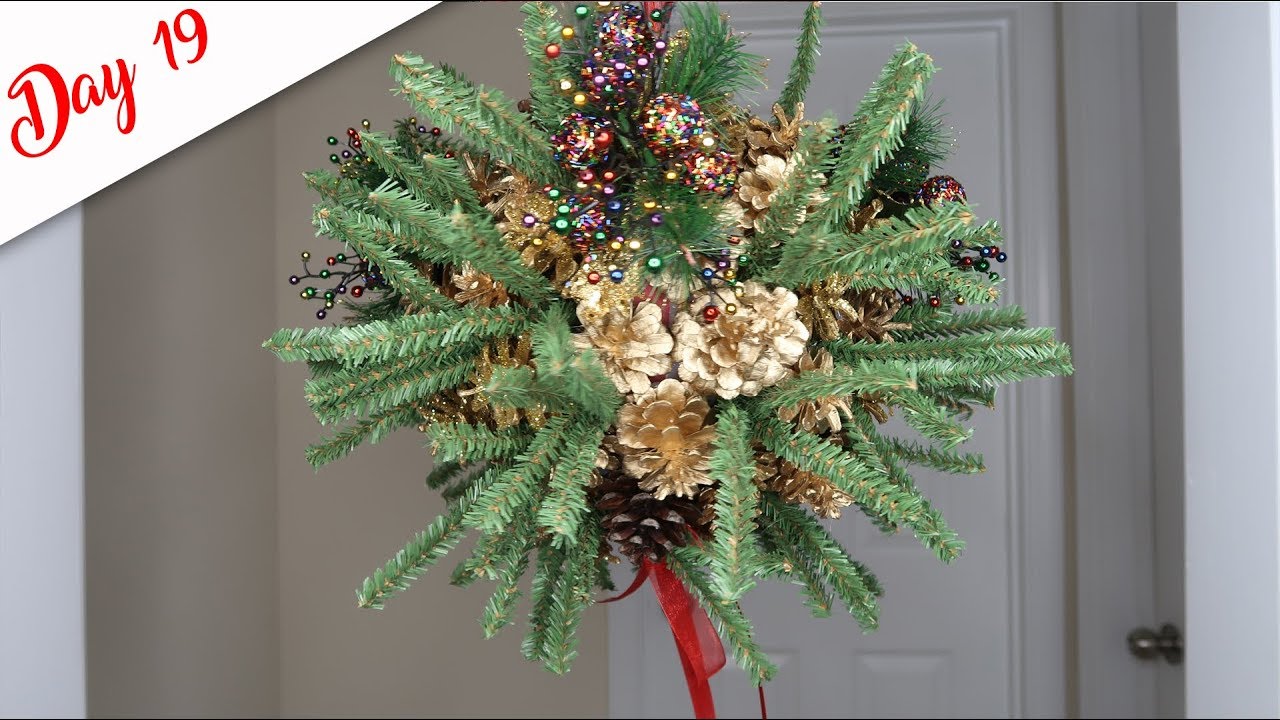 DIY Pine Cone Kissing Ball