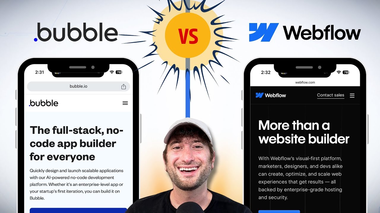Bubble vs Webflow in 2025: which no code tool is right for you (key difference)