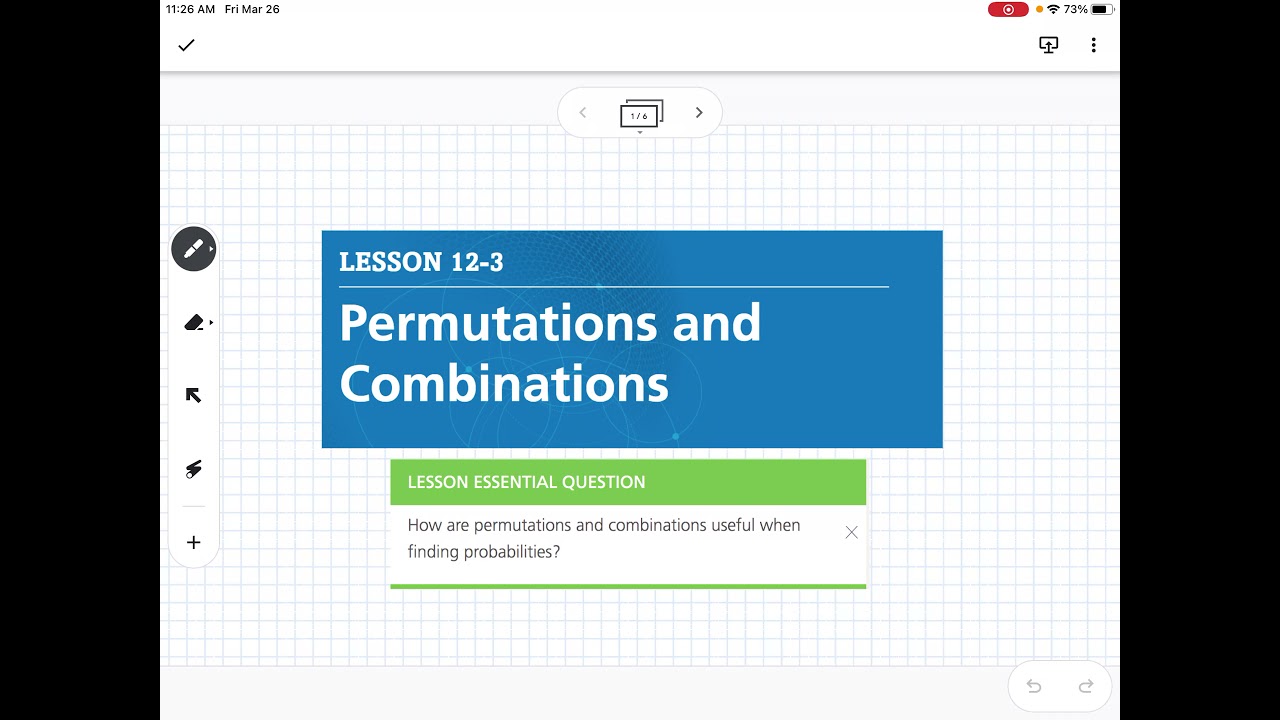 Permutations and Combinations (Lesson 12-3)