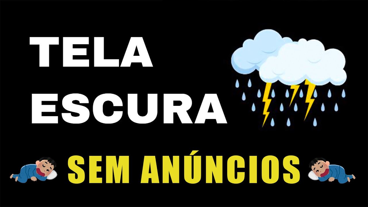 Som de Chuva para Dormir e Relaxar 🌧 Chuva TELA PRETA Sem Anuncio | Barulho de Chuva e Trovões #69