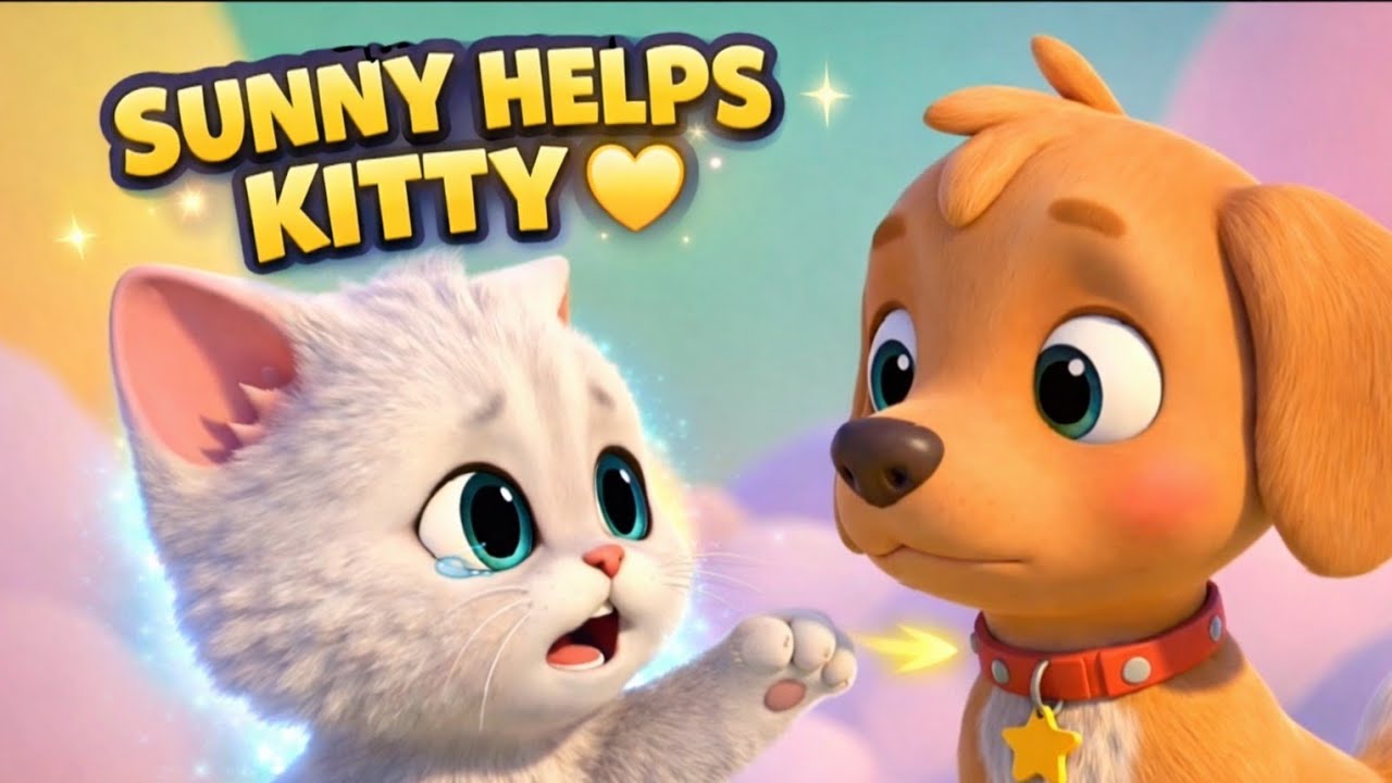 Sunny Helps a Friend 🐶💛 | Cute Puppy Story for Kids | Kids Cartoon in English