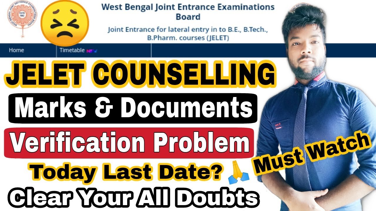 JELET 2020 Marks & Documents Verification Problem (VRC) Today Last Date? Clear All Doubts
