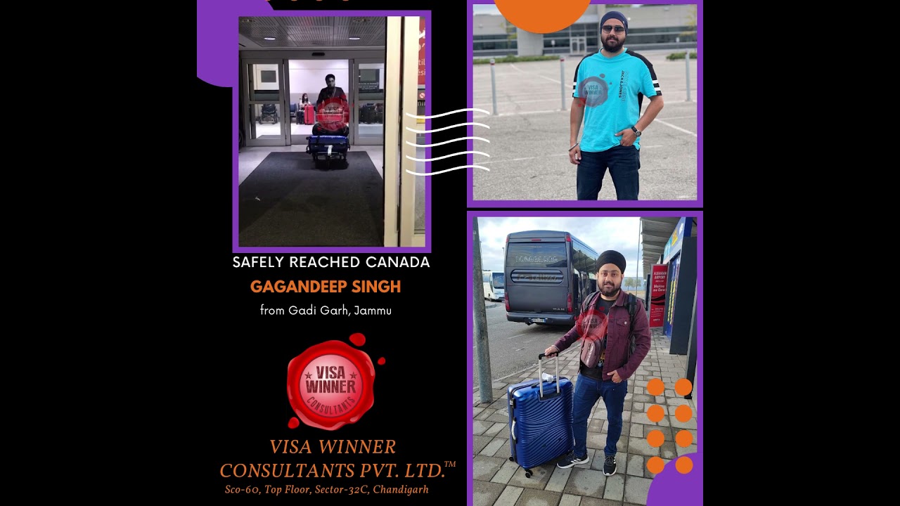 Mr. Gagandeep Singh from #gadigarh #Jammuandkashmir #Canada Safely reached his dream destination!